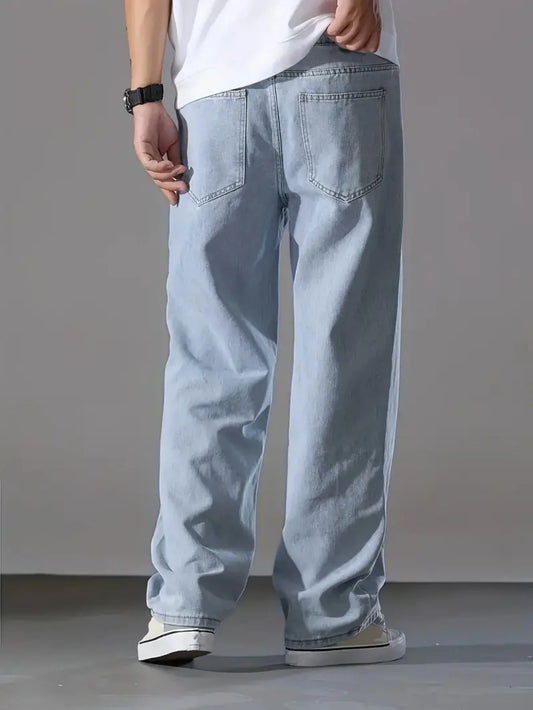 Men's Straight Leg Jeans, Mid Weight Cotton Construction, Reinforced Pocket Technology, Transitional Style for Business and Outd