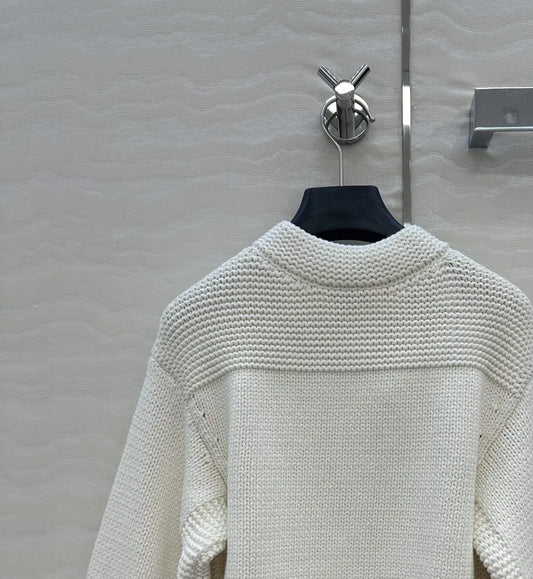 2025 Autumn New Arrival: Women's Solid Color Round Neck Knit Mid-Sleeve Coat - Simple Design, Easy to Style for Daily Use