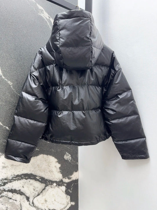 High Quality Autumn Winter Women's Casual Fashion Solid Hooded Zipper Thermal Short Style Down Jacket JQ