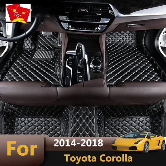 For Toyota Corolla 2014 2015 2016 2017 2018 Car Floor Mats Leather Carpets Custom Auto Interior Accessories