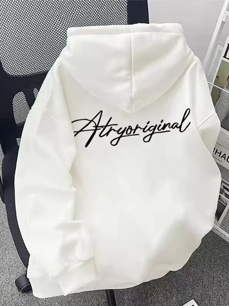 Autumn High Street Letter Printed Oversized Hoodies Man Harajuku Fashion Streetwear Pullover Hoody 2025 Y2K Hooded Sweatshirts