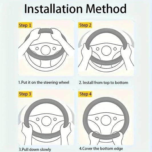 Ice Silk Mesh Steering Wheel Cover Without Inner Ring - Stylish, Breathable & Non-Slip Car Wheel Protector  38cm Fit for Cars