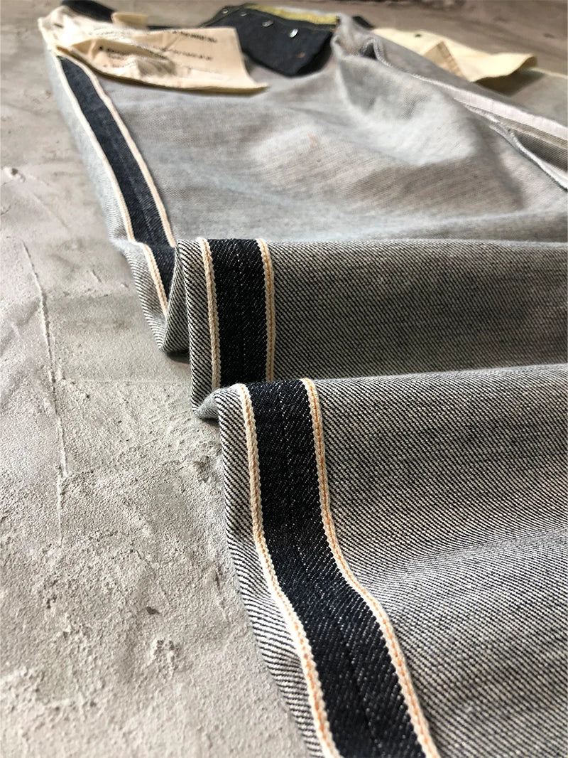 15oz Original Heavyweight Red Selvedge Washed Denim Jeans Autumn Winter American Vintage Embroidery Y2K Men's Fit Straight Pants