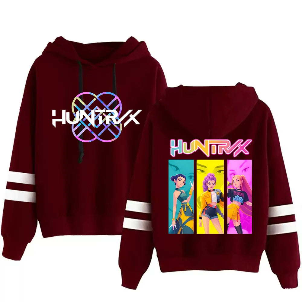 2025 Kpop Demon Hunter Hoodies Woman Anime Huntrix Graphic Hoodie 90s Casual Winter Long Sleeve Hooded Pullovers Shoujo Clothes