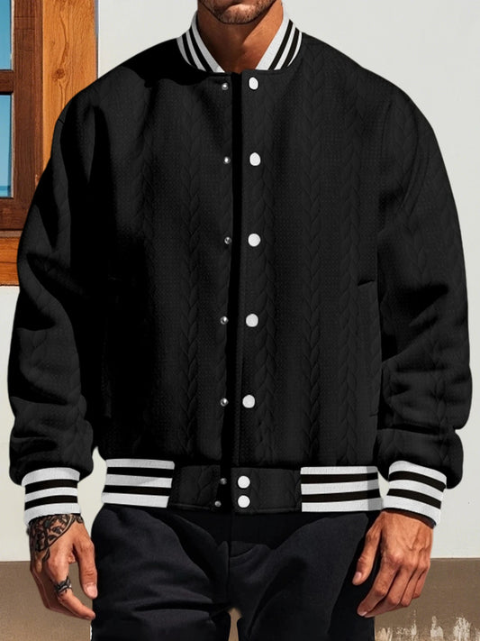 Men s Classic Bomber Jacket with Ribbed Cuffs and Hem Casual Lightweight Zip Up Baseball Coat for Fall Winter