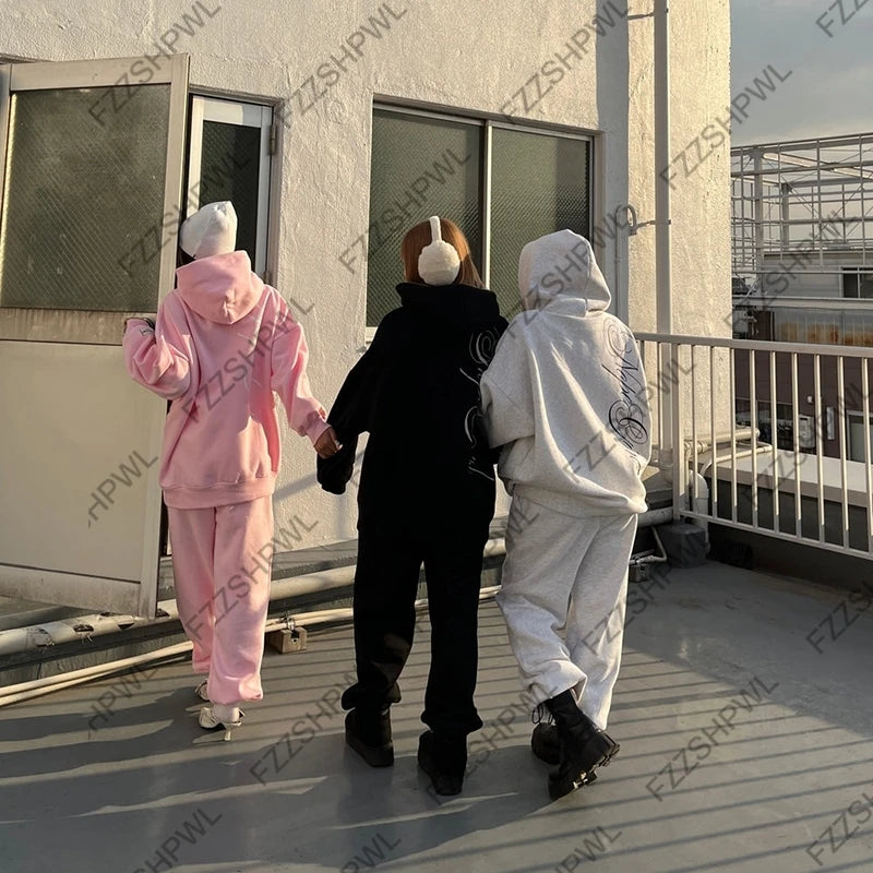 Spicy Girls Oversized Hip Hop Y2K Hooded sweatshirt Streetwear Harajuku Letter Print Unique Pullover Rock Goth Hoodie sweatshirt