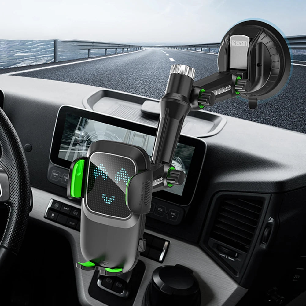 Air Vent Phone Mount Flexible Long Arm 360 Degree Rotating Phone Clip Bracket Hands Free Dashboard Phone Holder for 4.7-7.2 Inch