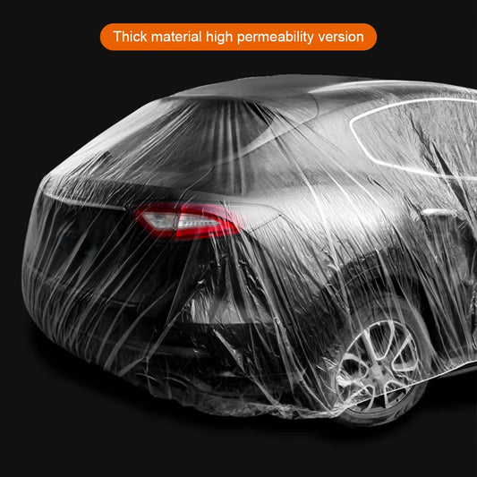 Universal Protective Shield Waterproof Transparent Car Cover Dust-Proof Full Cover for Sedan SUV Van for  Vehicle Automobile