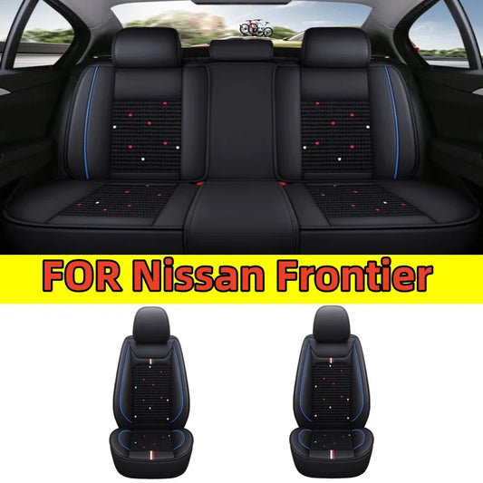 FOR Nissan Frontier car seat cover, fully covered with PU leather ice silk splicing, soft, comfortable and wear-resistant