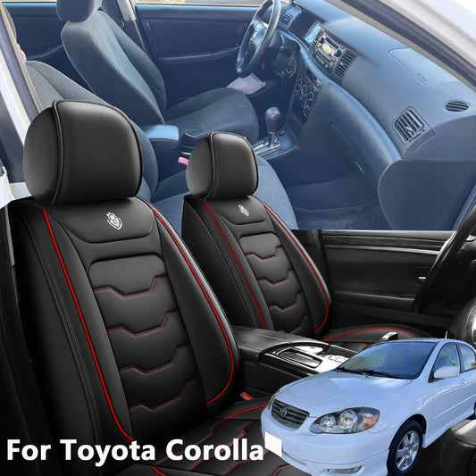 Full car 5-seat set car seat cover, suitable for Toyota Corolla 1997-2006, waterproof PU leather, full-surround protection desig