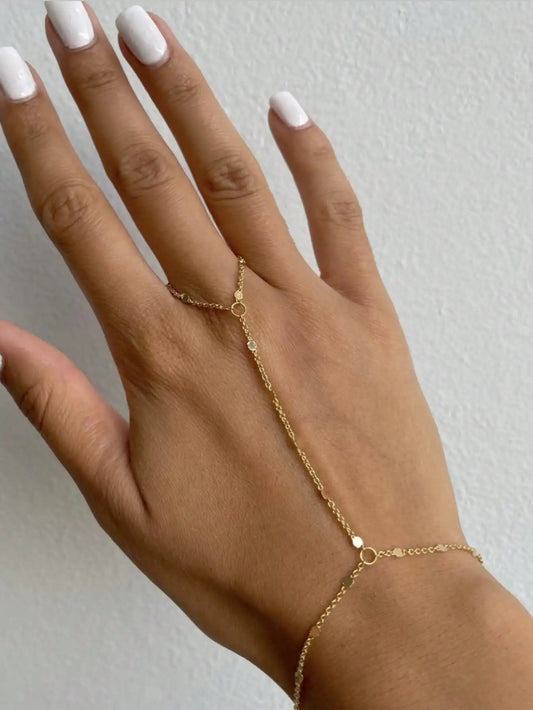 Chic Gold Chain Bracelet Simple Unique Design Ladies Bracelet Jewelry Gift