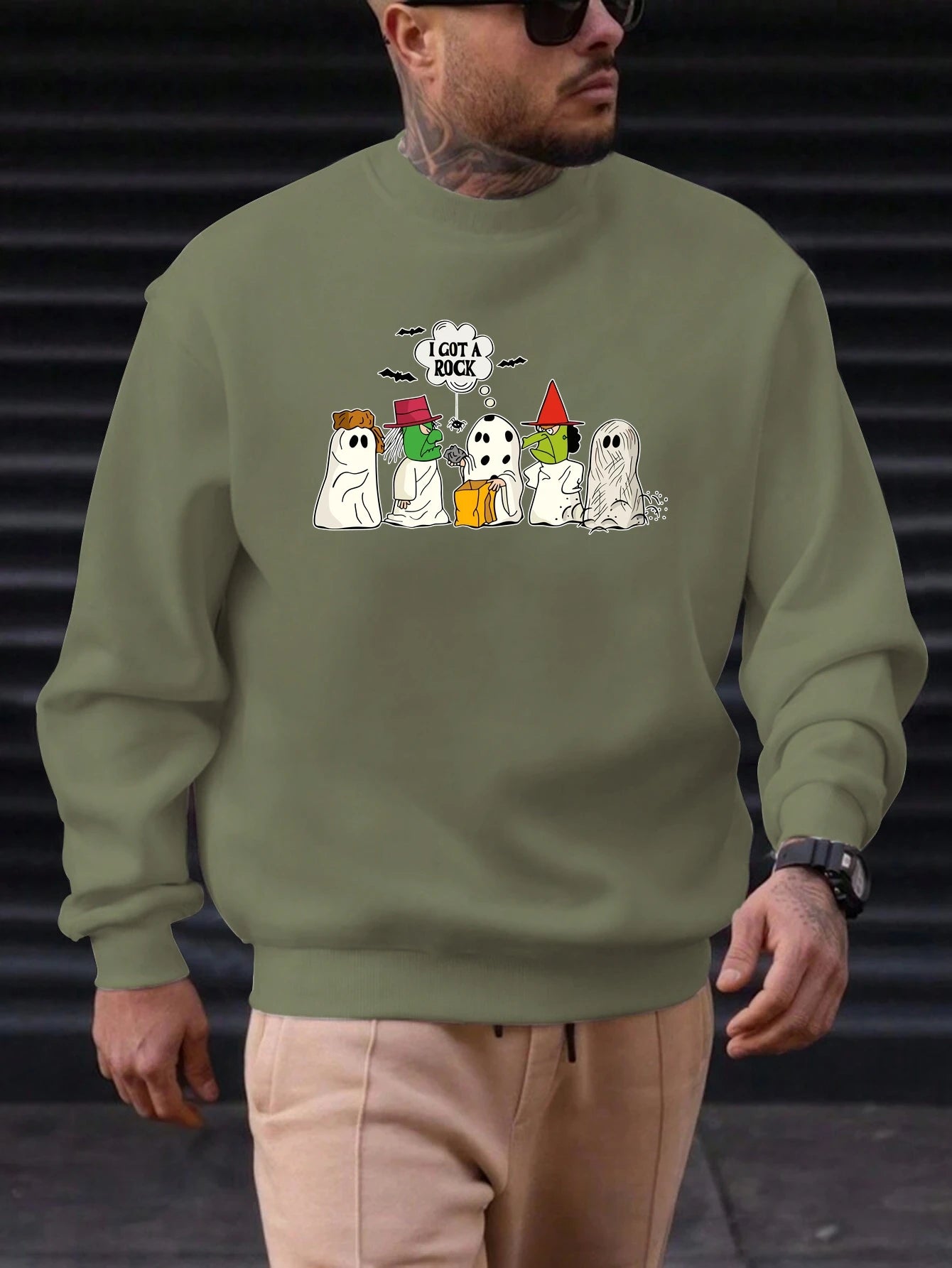 2025 New Men's Cotton Sweatshirt I GOT A ROCK Pattern Printing Round Neck Fashion Casual High Quality Daily Top Clothing