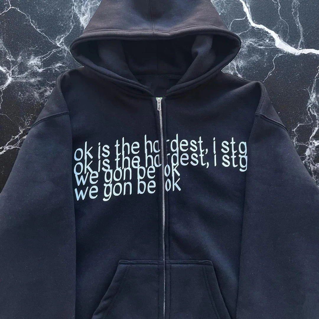 Emo girl Y2k style Women Sweatshirt Hoodies Punk Letter Print Hoodies Casual Streetwear Gothic Printing Sweatshirt Hoodies 90s