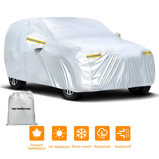 NEVERLAND Car Cover Waterproof All Weather for Automobiles, Waterproof Outdoor 190T TAFFETA  Car Cloth , Size L XL XXL