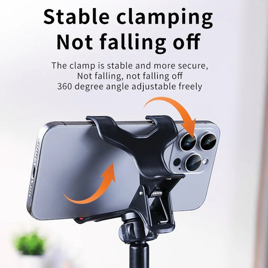 Adjustable 360 ° rotating portable lazy phone holder, suitable for bedside offices and homes, with clip