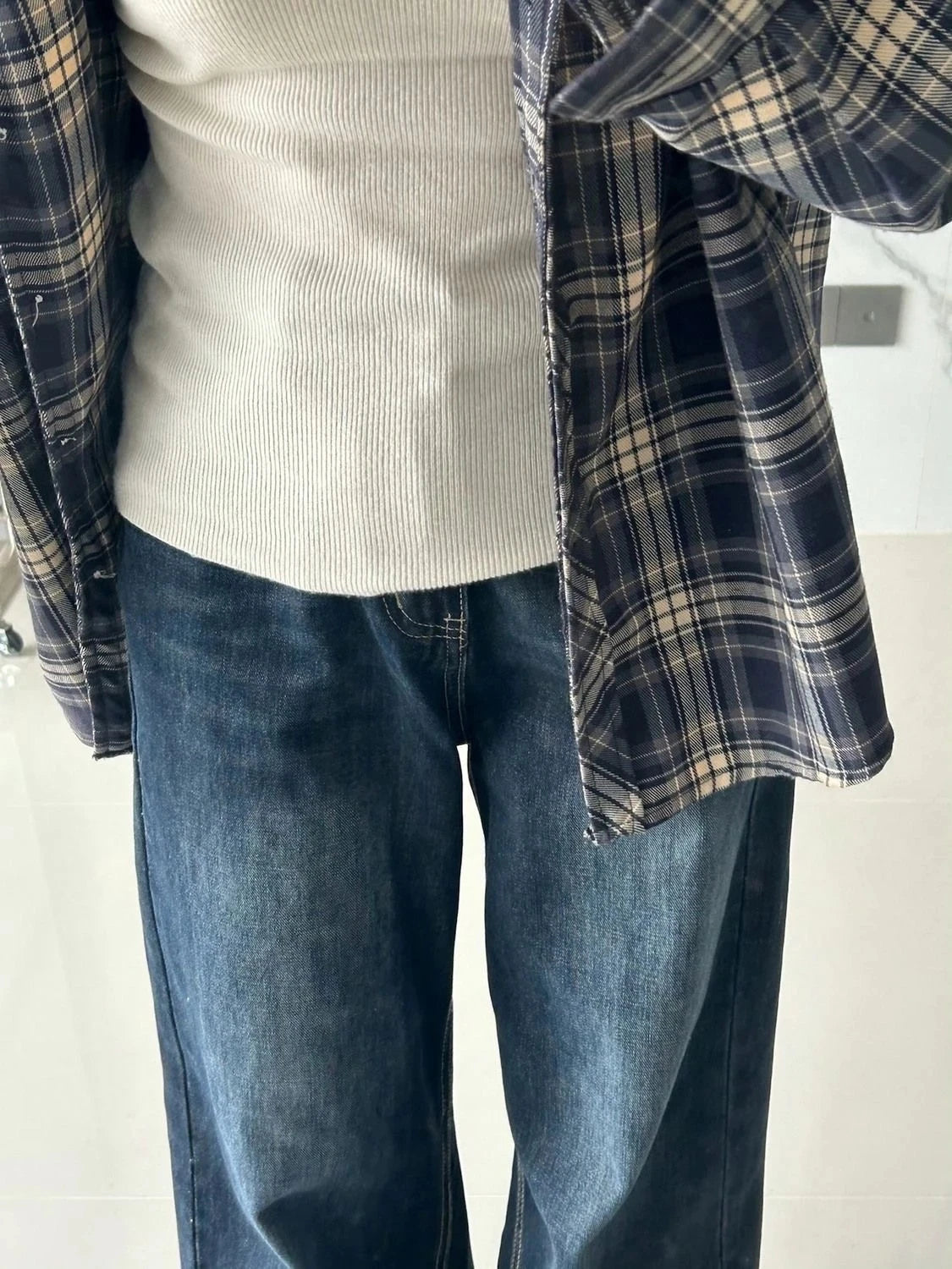 Womens Jeans Baggy Jeans Y2k Retro  Loose Straight Leg Washed Denim High Waist Slimming Comfort Fit Long Pants For Women