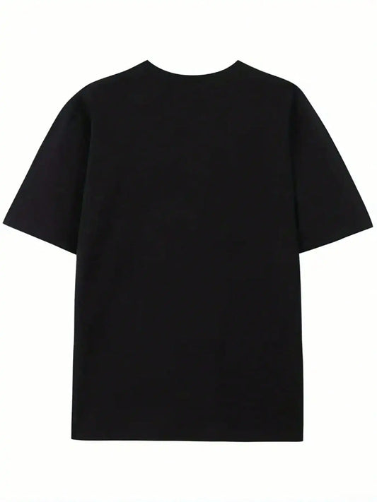 Stay Positive Shark Lovers Graphic T-Shirt Black Short Sleeve Cotton Motivational Ocean Wildlife Design for Men