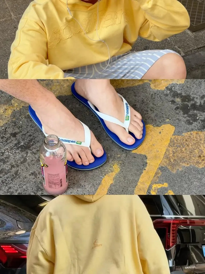 Y2k Yellow Embroidery Loose Sweatshirt Women Korean Harajuku Style Casual Pullover Long Sleeve Crop Top Street Fashion Unise