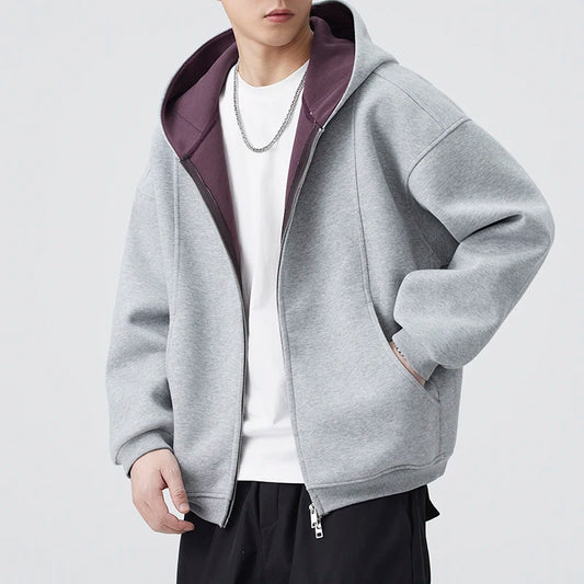 Autumn Hooded Sweatshirt Men Loose Casual Streetwear Fashion Vintage Sport Hood Sweatshirts Jacket Couple Hoodie Coat Outerwear