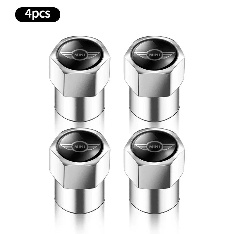 4Pcs Metal Car Wheel Tire Air Valve Caps Stem Covers For BMW Mini Cooper Countryman Clubman R55 R56 R60 F54 JCW F55 Accessories