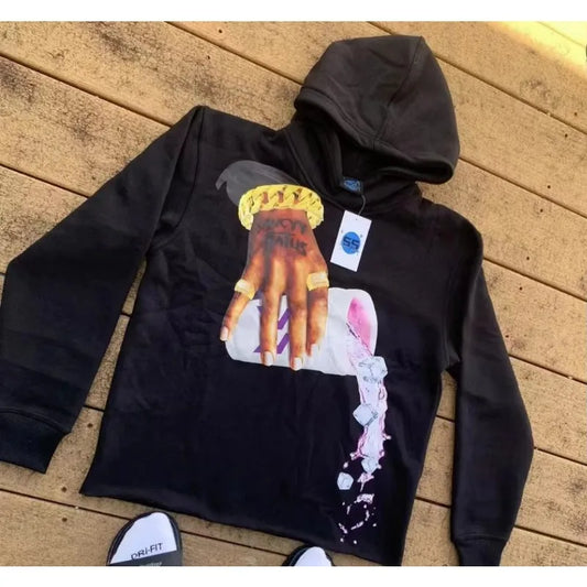 2025 Retro Hoodie Sweatshirt Y2k Gothic Clothing Personalized Pattern Printed Pullover Casual Fashion Men's Harajuku Street Wear