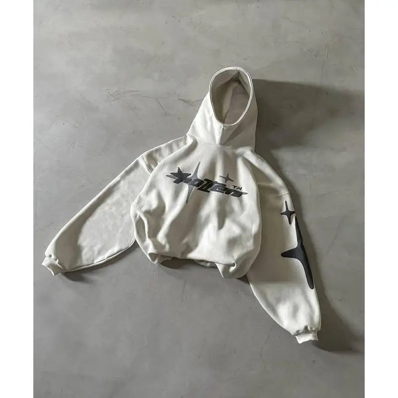 American Retro Gothic Men's Hoodie New High Street Trend y2k Harajuku Men And Women Loose Street Casual Punk Sweatshirt Pullover