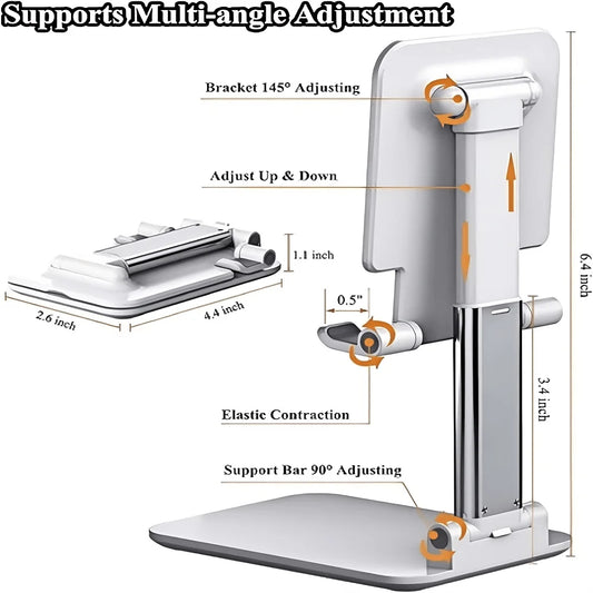 Adjustable Phone Stand for Desk – Foldable & Portable Holder for iPhone 16 15 14 13 12 & Android Great Gift for Family & Friends