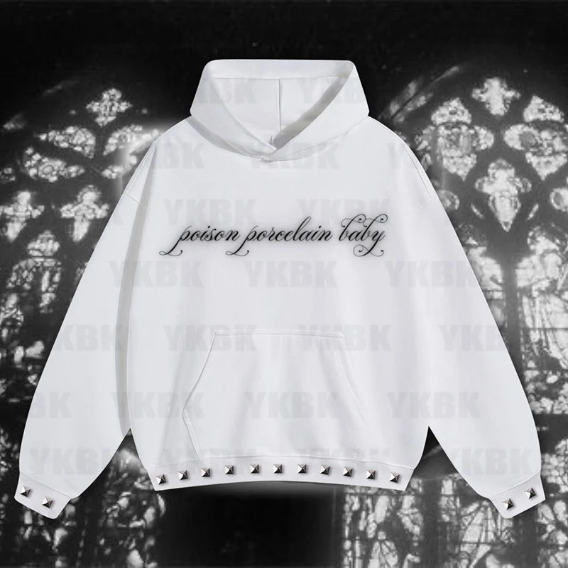 Y2K  Autumn Winter New Minimalist design Retro Fashion Men Women Sportswear Print Letter Hoodie Street Goth Loose Couple Casual