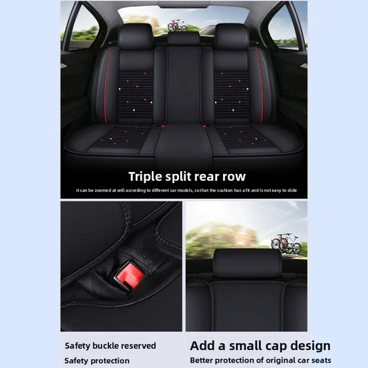 FOR Nissan Frontier car seat cover, fully covered with PU leather ice silk splicing, soft, comfortable and wear-resistant