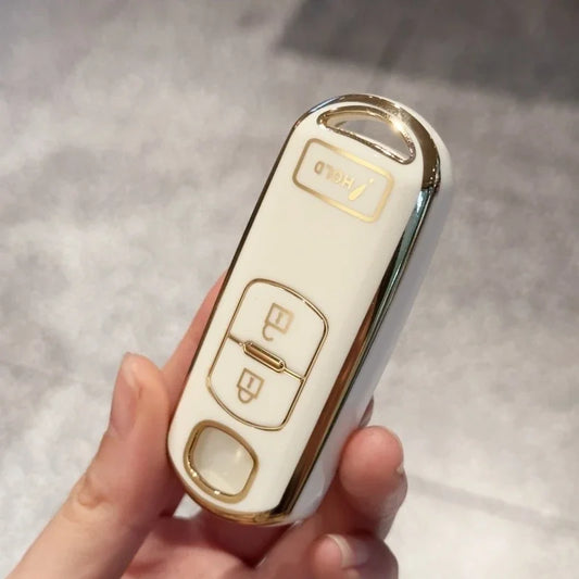 Car Key Cover, 3 Buttons Remote Fob Case Sleeve For Mazda 2 3 5 6 CX-3 CX-5 CX-7 CX-9 2013 2015 2016 2017 2018 2019