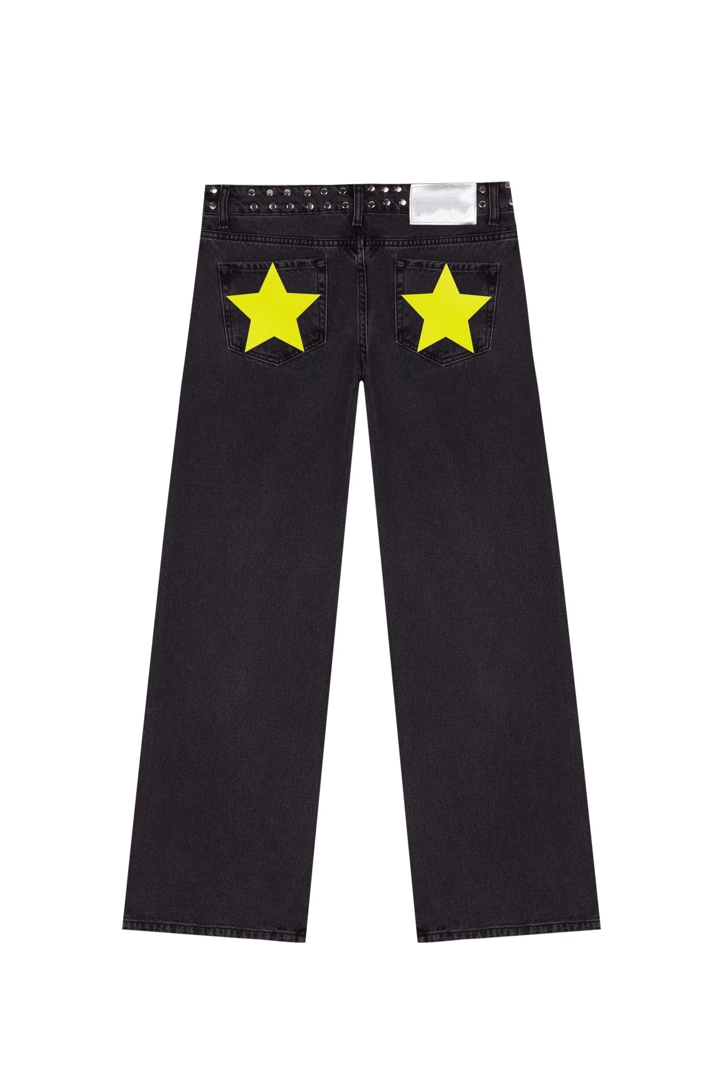 90S ONE DILEMMA Five-Pointed Star Print High Waited Jeans Street Harajuku Baggy Jeans Women Clothing Casual Straight Denim Pants