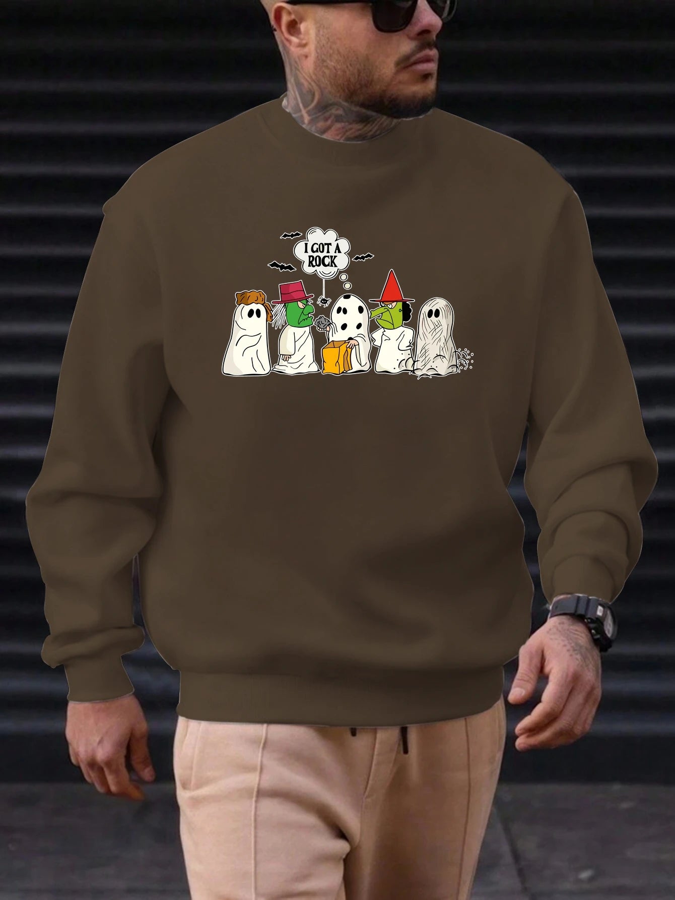 2025 New Men's Cotton Sweatshirt I GOT A ROCK Pattern Printing Round Neck Fashion Casual High Quality Daily Top Clothing