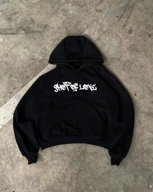 2025 Street Harajuku Fashion Clothing European and American Personality Y2k Hoodie Letter Print Fashion Casual Sweatshirt Men