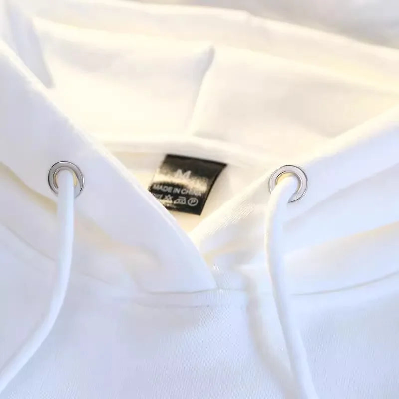 American Retro Hoodies Men Autumn Winter 2025New Fashion Street Letter Print Kangaroo Pouch Y2K Top Men Warm Sweatshirt Student