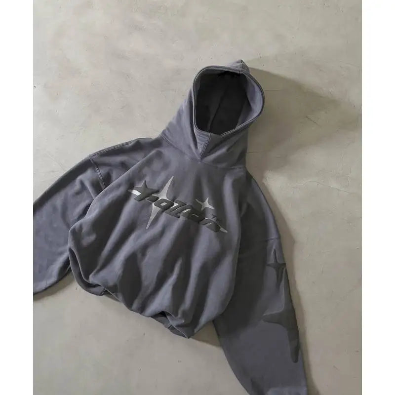 American Retro Gothic Men's Hoodie New High Street Trend y2k Harajuku Men And Women Loose Street Casual Punk Sweatshirt Pullover