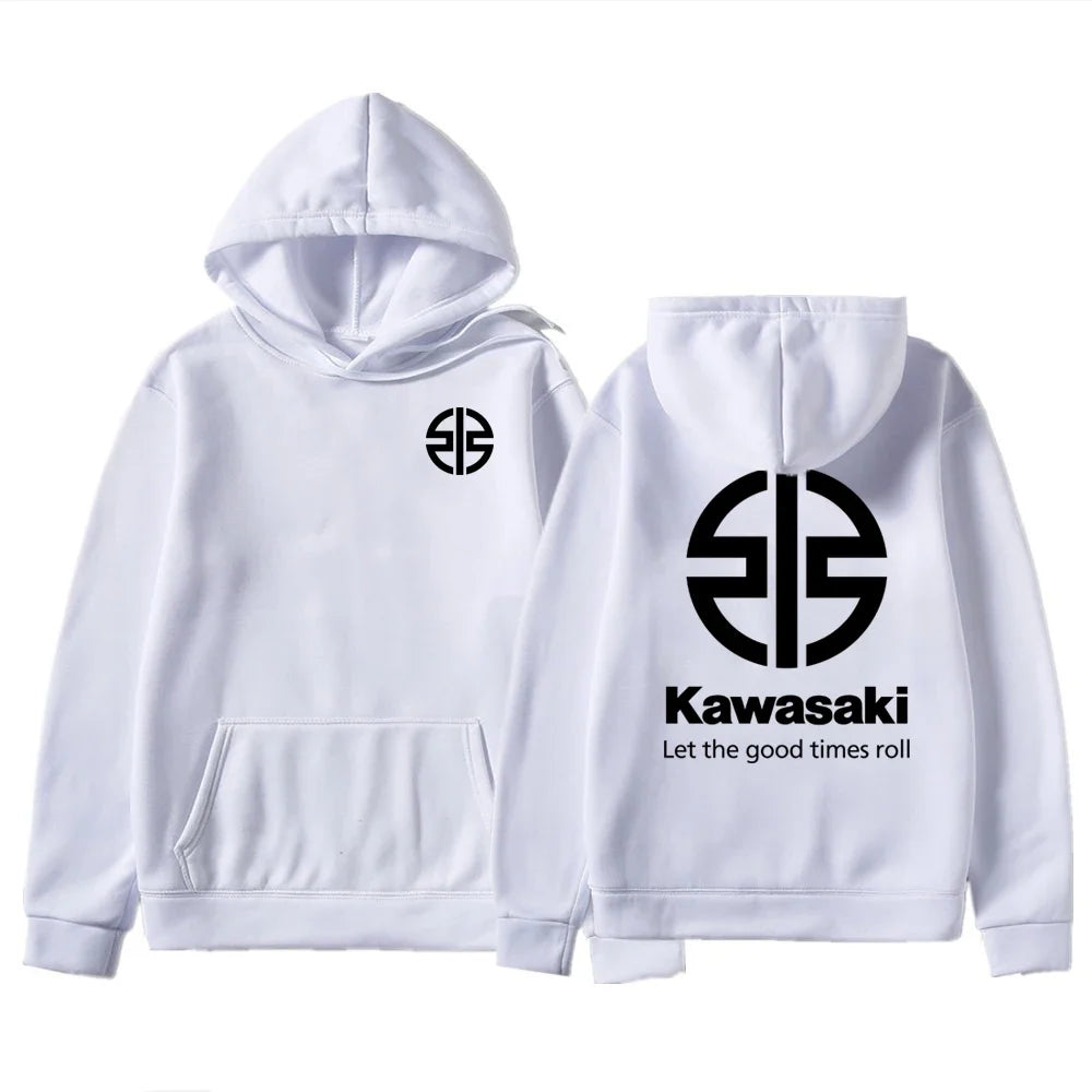 Spring and Autumn Men's New Kawasaki River Mark Logo Hoodie Women's Casual Sports Hoodie Couple Street Fashion Top