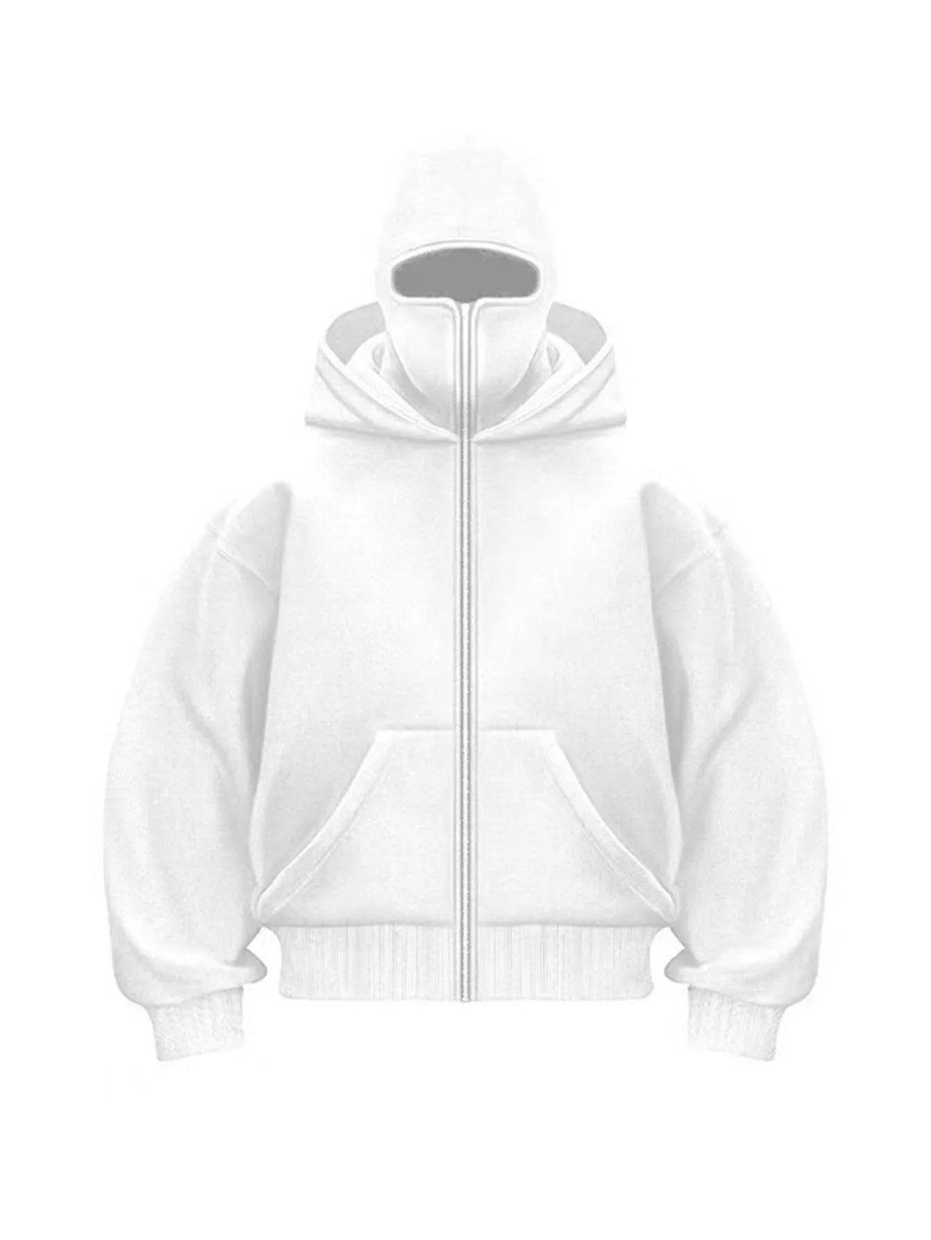 2025 Autumn/Winter New Men's and Women's Double Hats with Velvet Hoodie Coat Zipper Windproof and Warm Couple Hip Hop Sports Top