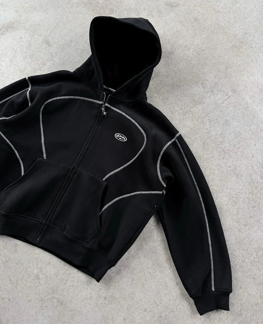 2000s zipper hoodie retro fashion print new Harajuku hip-hop jacket loose hooded sweatshirt street clothing for men and women