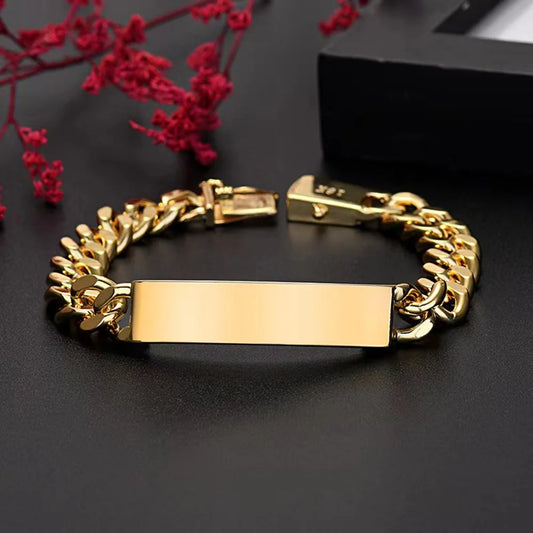 Personalized Engravable Stainless Steel Men's ID Bracelet
