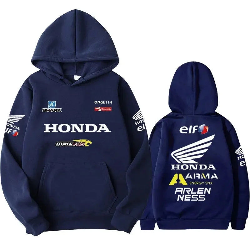 2025 Honda Logo Motorcycle Hoodie Outdoor Riding Jacket, Honda Motorcycle Race, All-season Fan Clothing, Men's Wear