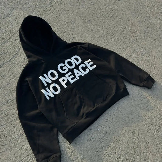 American retro y2k Gothic hip-hop high street letter print pattern long-sleeved pullover hoodie, loose top for autumn and winter