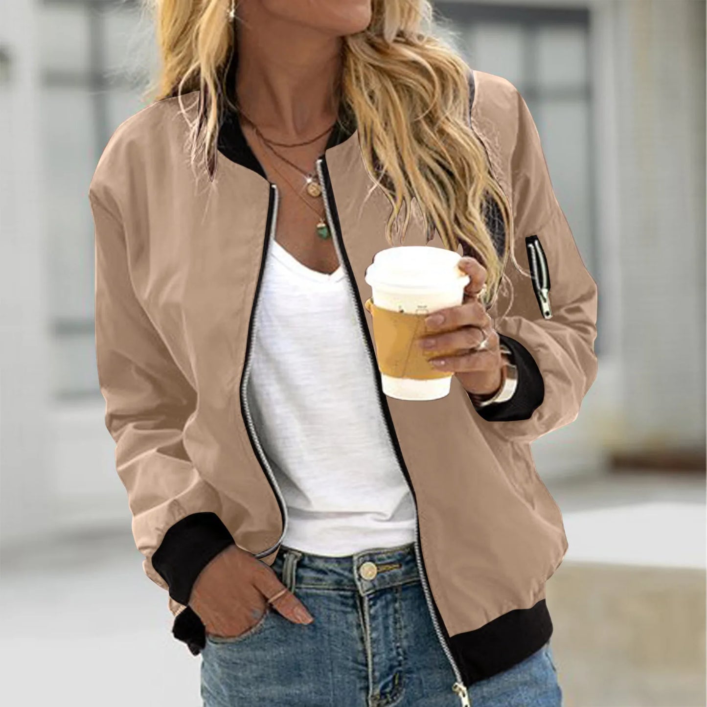 Trench Coat Women 2024 New Spring Autumn Clothes Windbreaker Jacket Baseball Uniform Casual Loose Coat Autumn Ropa De Mujer
