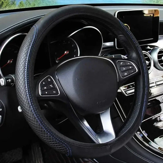 Car Steering Wheel Cover Skidproof Auto Steering- Wheel Cover Anti-Slip Embossing Leather Car-styling Car Accessories