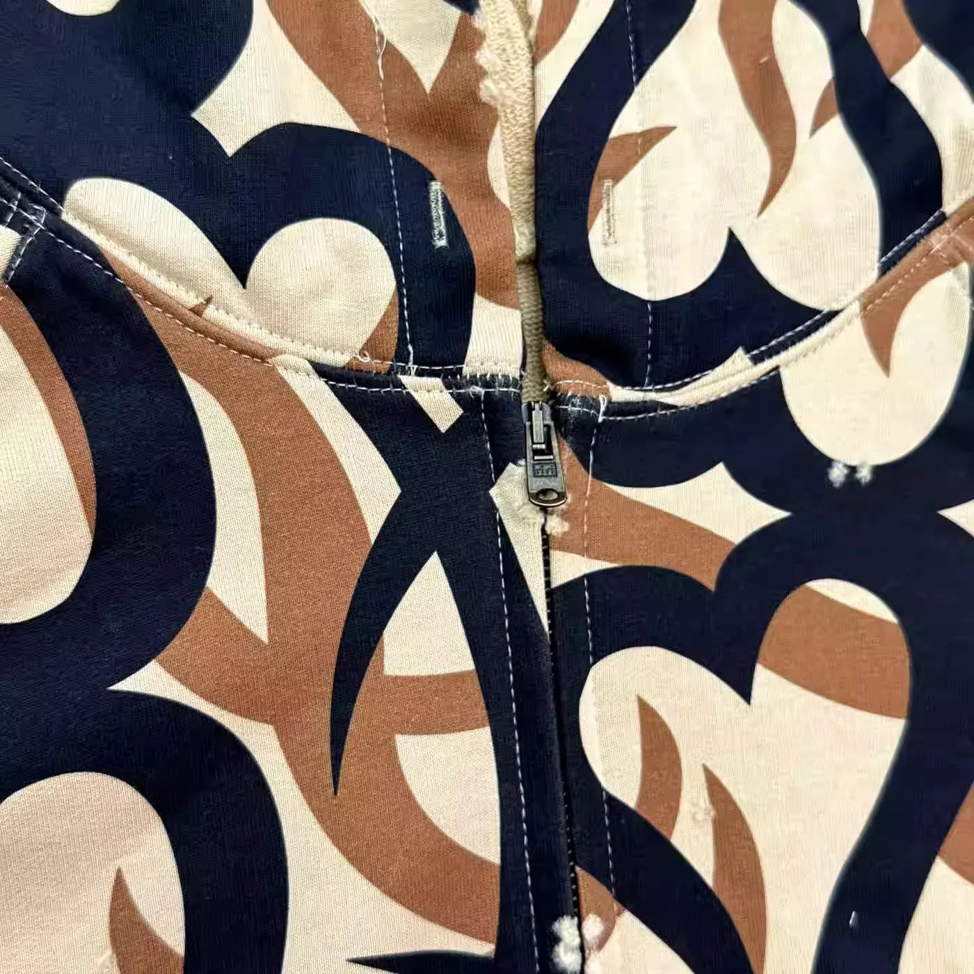 New Luxury Tribal Camo Hearts zip up N9 Face Pullover Hoodies Hoody hooded Sweatshirts velvet Cotton Thick Fleece Asian E51