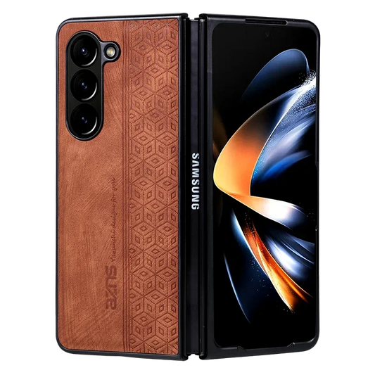 Luxury PU Leather Mobile Phone Case For Samsung Galaxy Z Fold 7 6 5 4 3 Bumper Coque Back Cover For Galaxy Z Fold 5 4 3