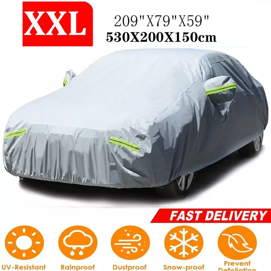 Full Car Cover Sun Dust Scratch Rain Snow UV 190T Waterproof Rainsun Dust Early Breathable Outdoor For SUV Cars