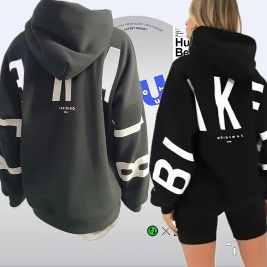 Y2K European new sweatshirt printed letter pullover oversized sweatshirt jacket high street hip hop fashion men and women