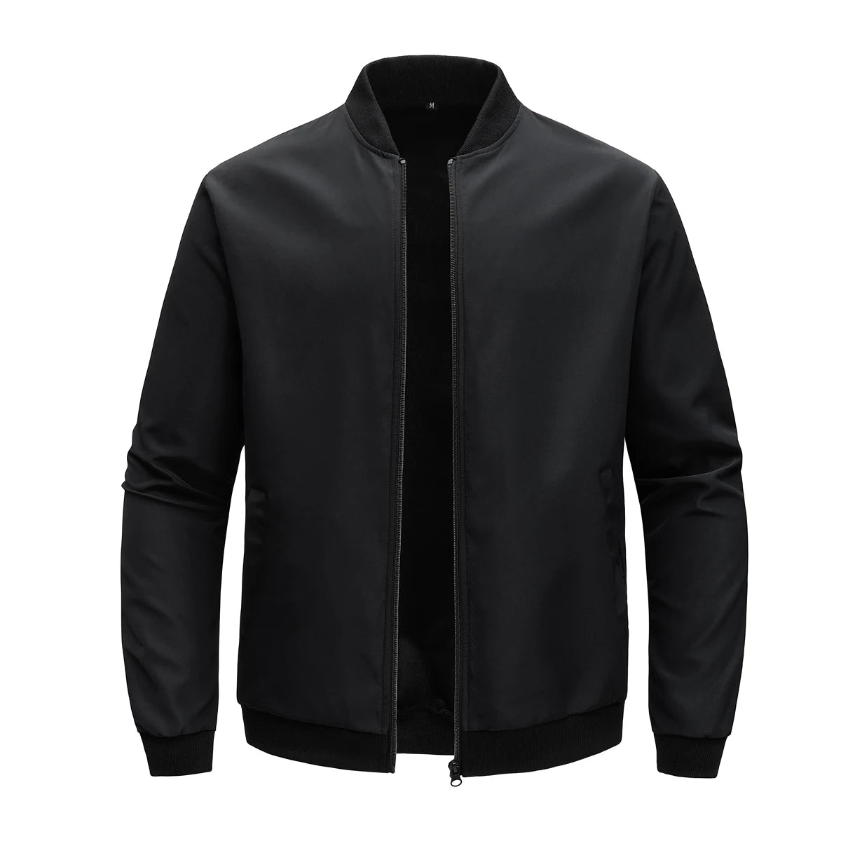 2025 Spring and Autumn New Baseball Collar Short Loose Solid Color Jacket Men's Business Casual Thin Coat Trend
