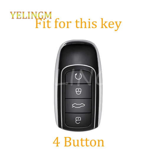 New TPU Car Remote Key Case Cover Protector for Chery Tiggo 8plus Tiggo 8 New 5 Plus 7pro Max Omoda 5 C5 Accessories