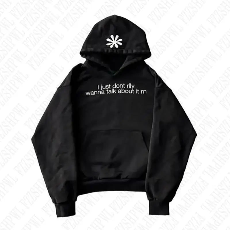 Y2k Women HipHop Graphic Vintage Letter Print Hoodie Clothes Harajuku Aesthetic Fashion Casual Pullover Punk Streetwear EMO Girl